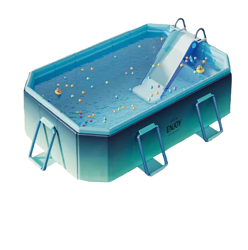 A 2.1m pool with slide