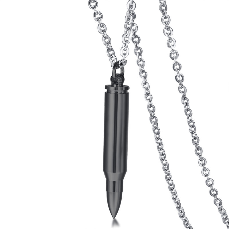 Blank black pendant with chain 2.4mm*50cm