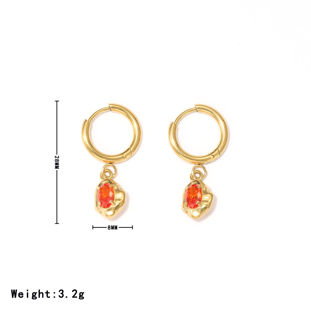 Gold - red zircon