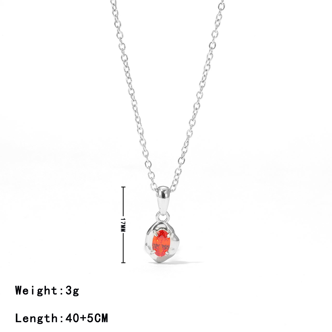 Platinum colour - red zircon