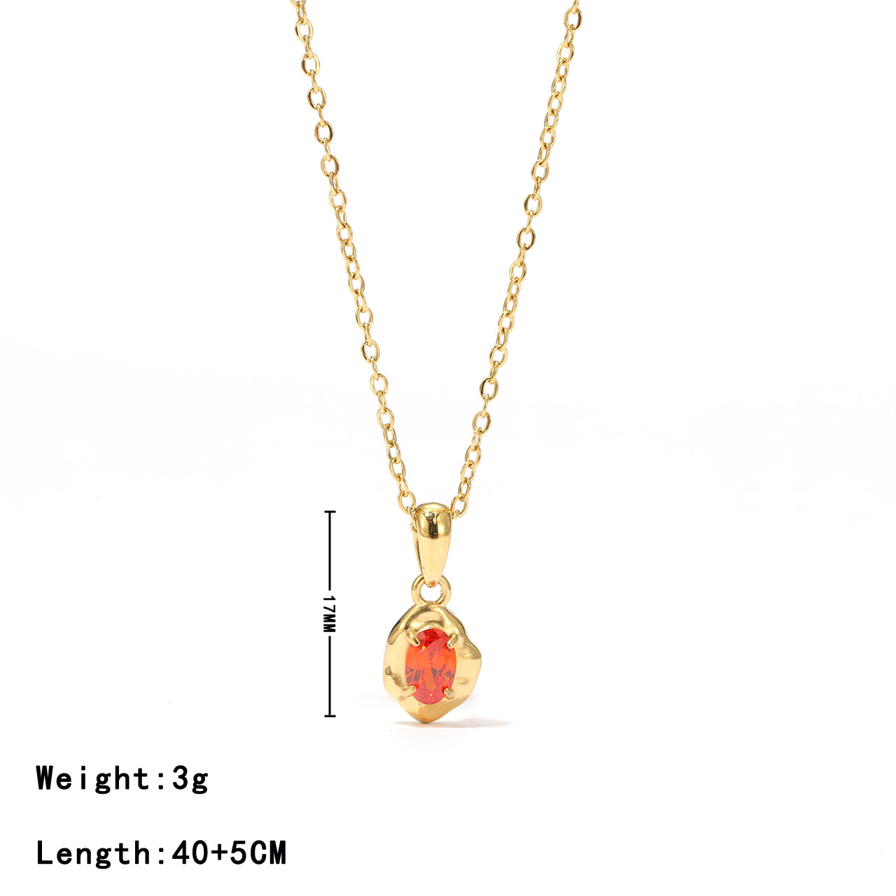 Gold - red zircon