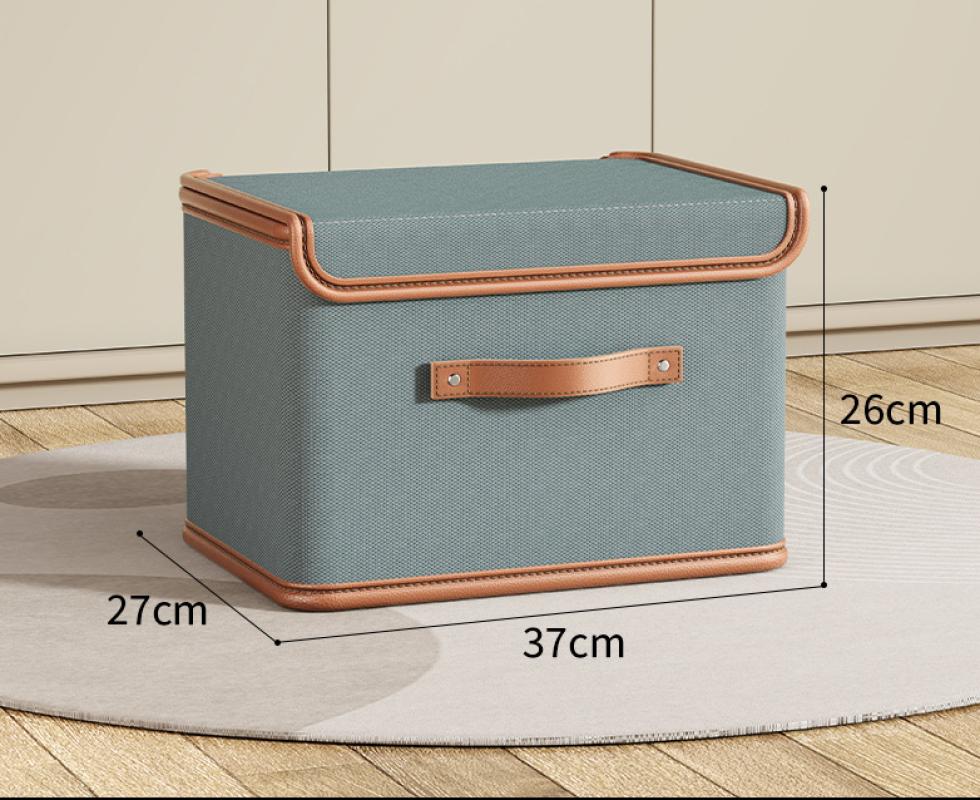 Gray one-piece cover storage box No. 37*27*26cm