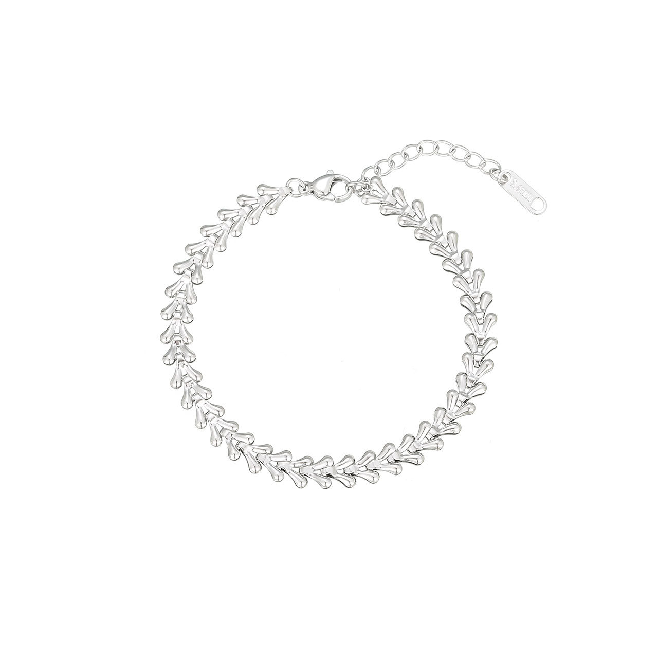 4:Platinum colour - Bracelet 16.5 3cm