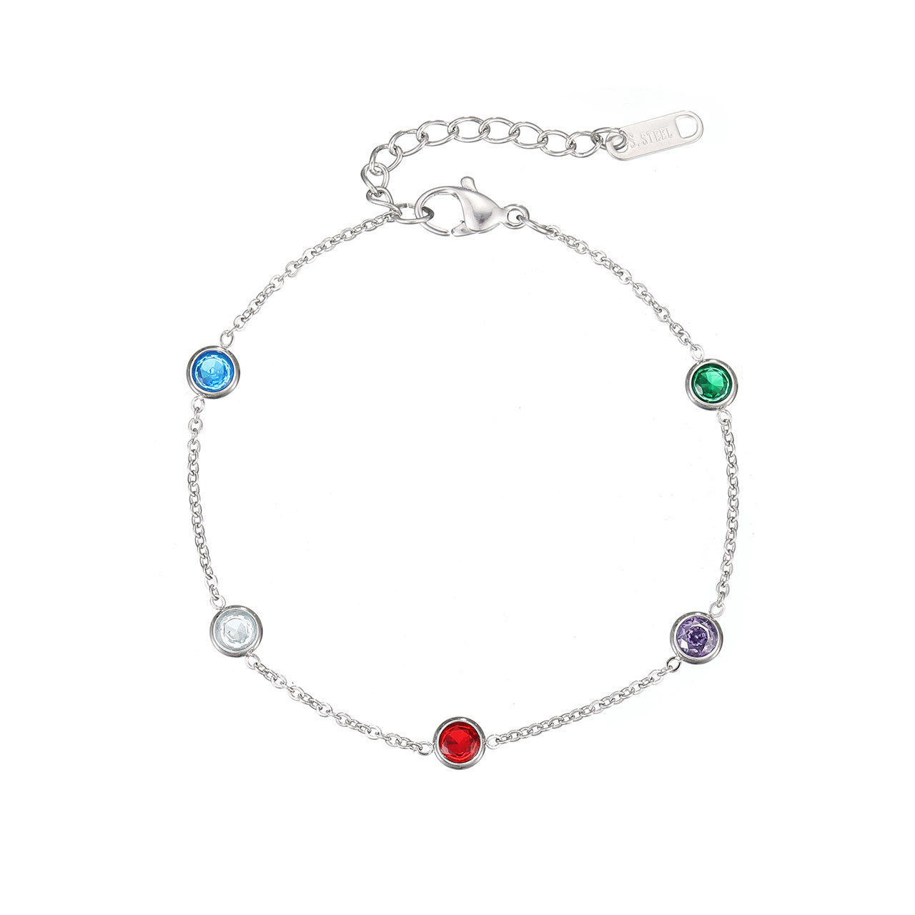 1:Platinum colour - Bracelet 16.5 and 5cm