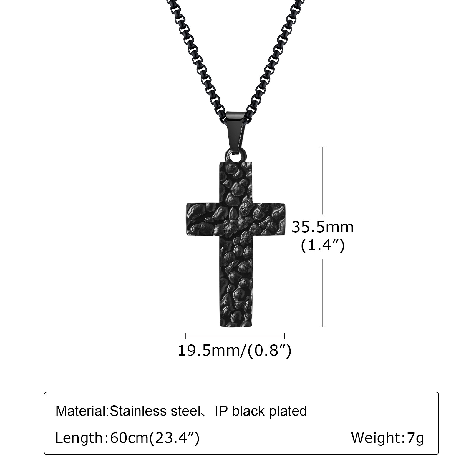 Black pendant without chain