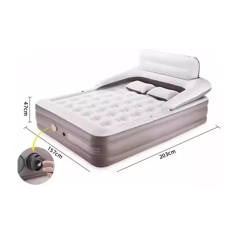 [ with backrest ] double thickening and heightening automatic inflatable bed ( built-in inflatable pump )