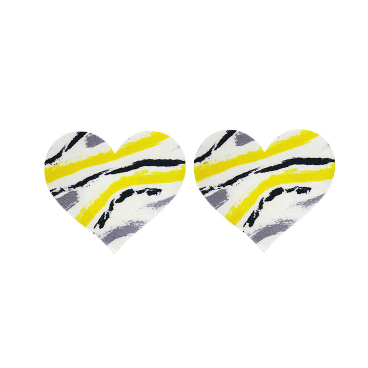 Heart shape Gray yellow
