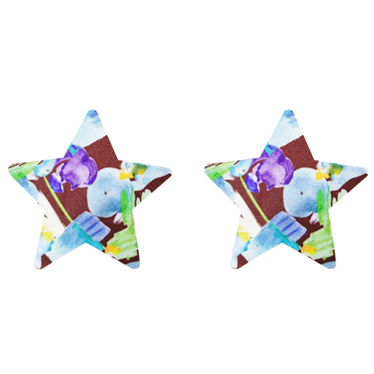 Five-pointed star Blue brown