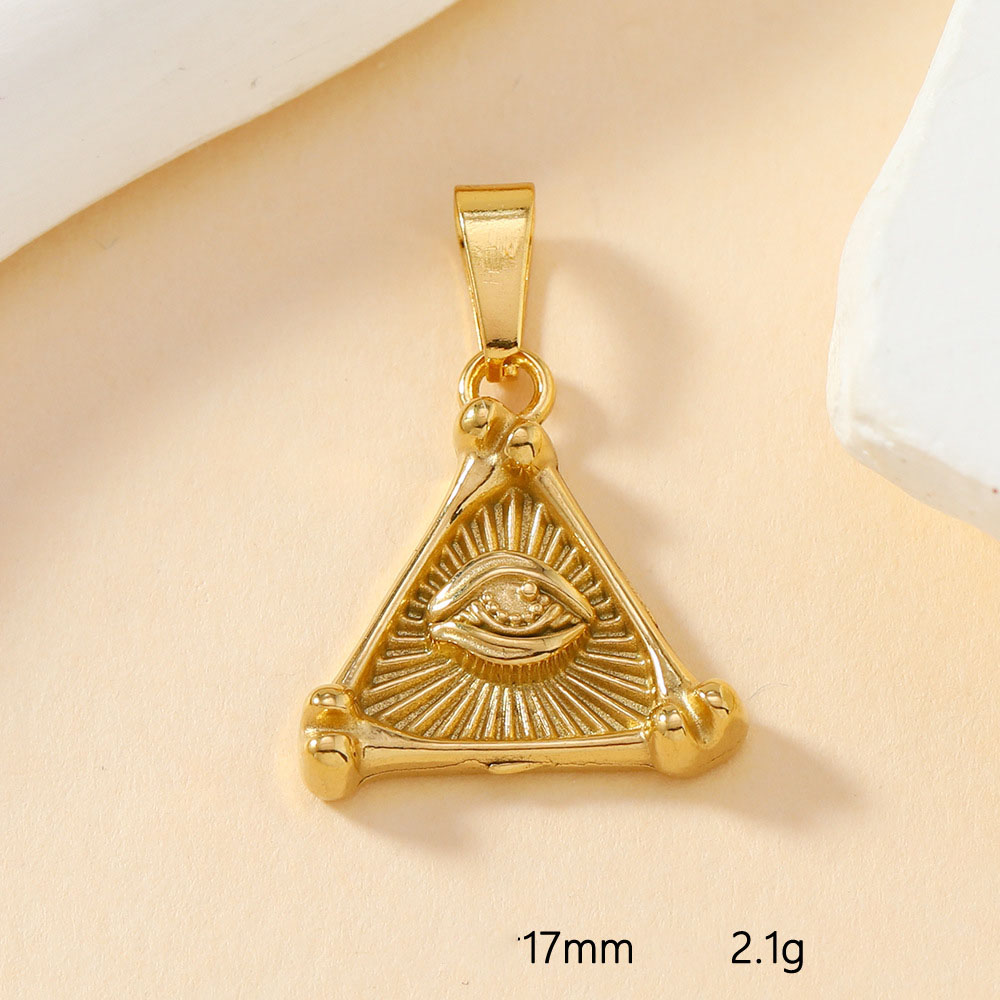 Triangular demon eye pendant