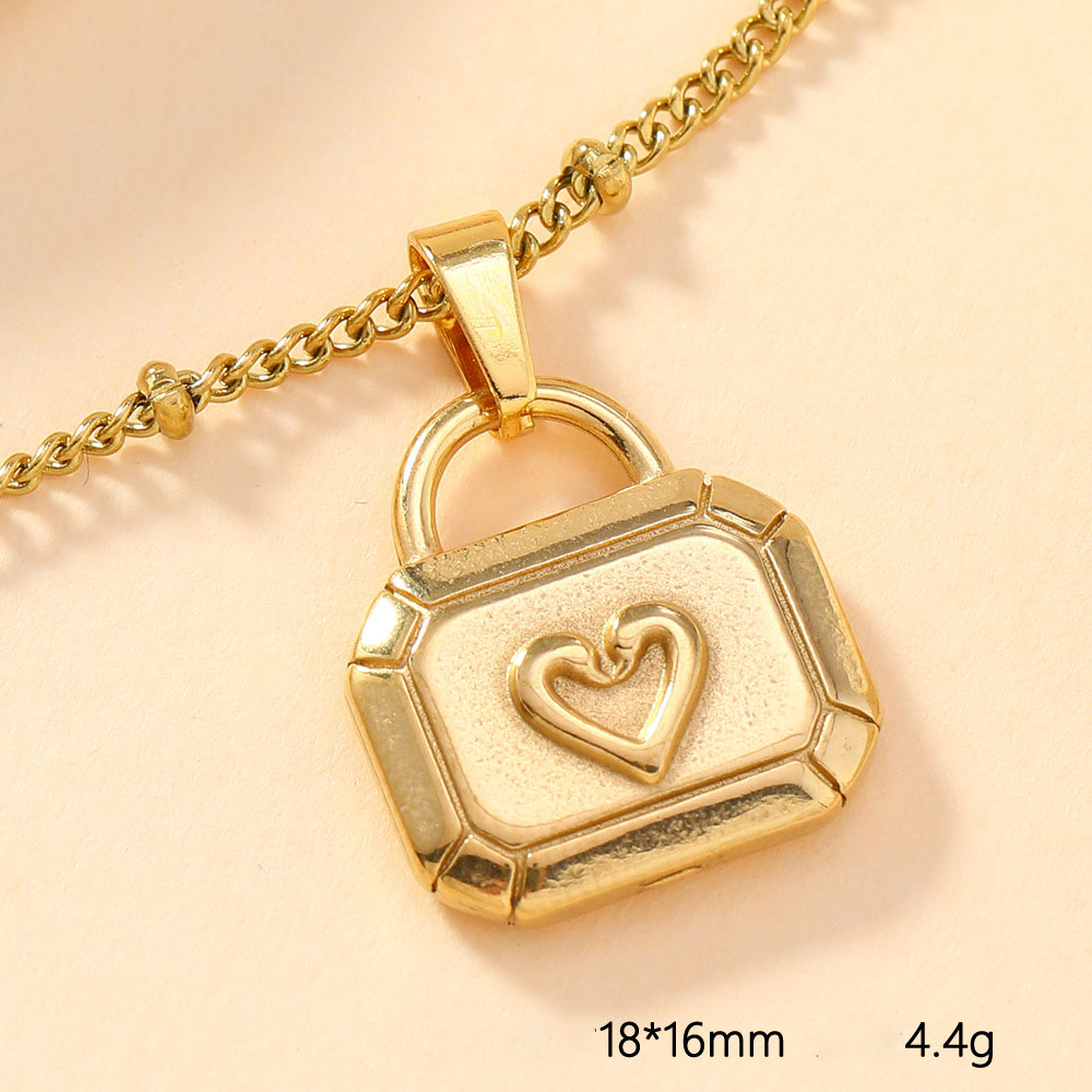 Swan love lock pendant