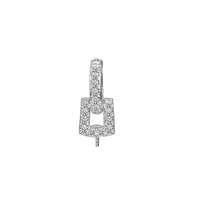 Universal button-White gold - Empty bracket -14.5m