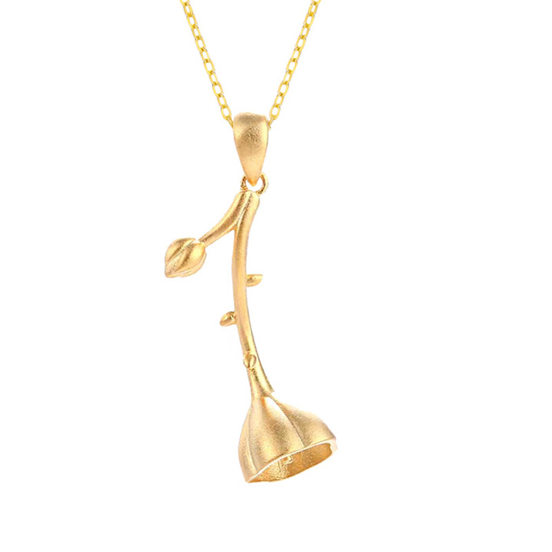 Pendant (including chain) - Yellow gold - Air support -40x5cm