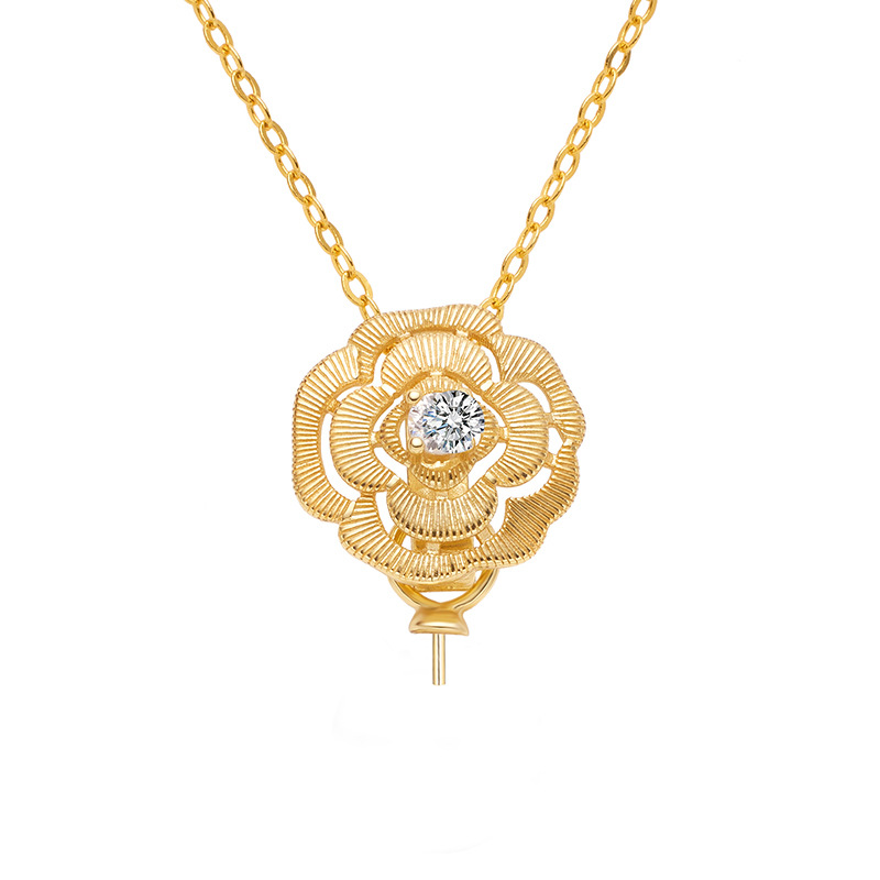 Pendant (including chain) - Yellow gold - Air support -40x5cm