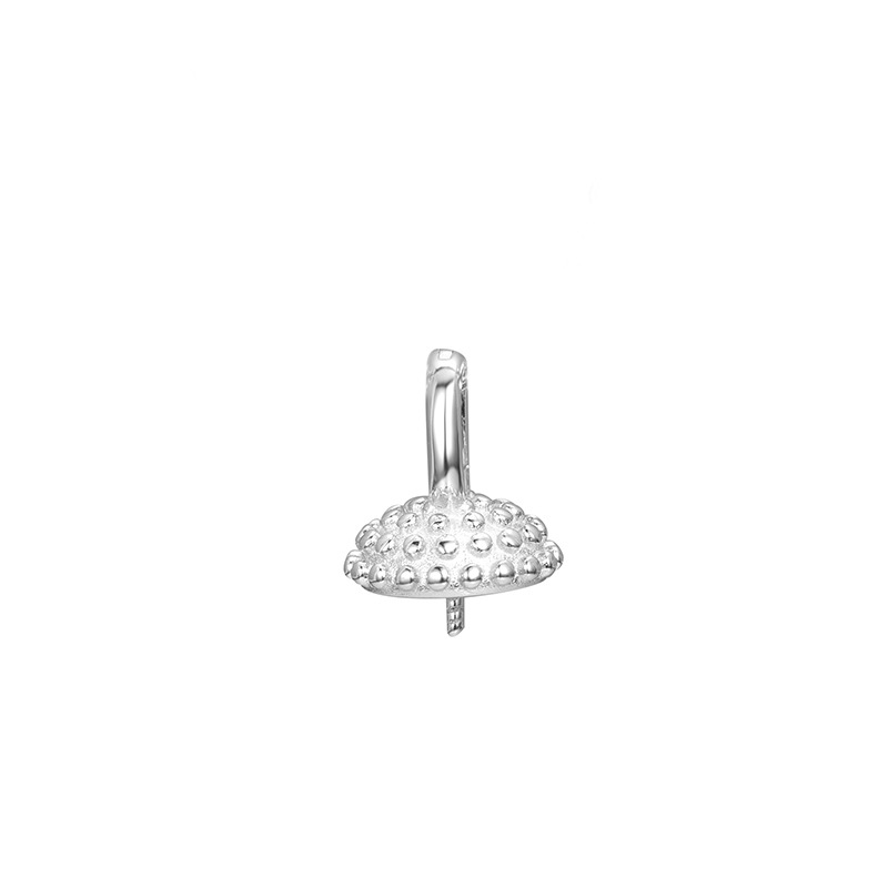 Universal Button Pendant - White gold - Air support -9mm