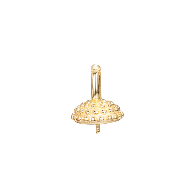 Universal button Pendant - Yellow gold - Air support -9mm