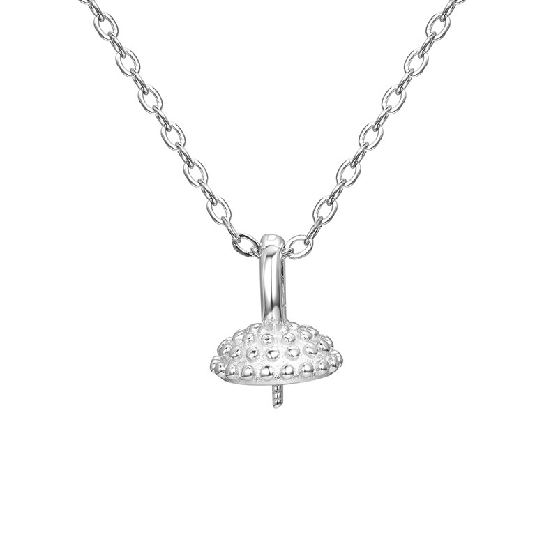 Universal button Pendant (including chain) - White gold - Air support -40x5cm