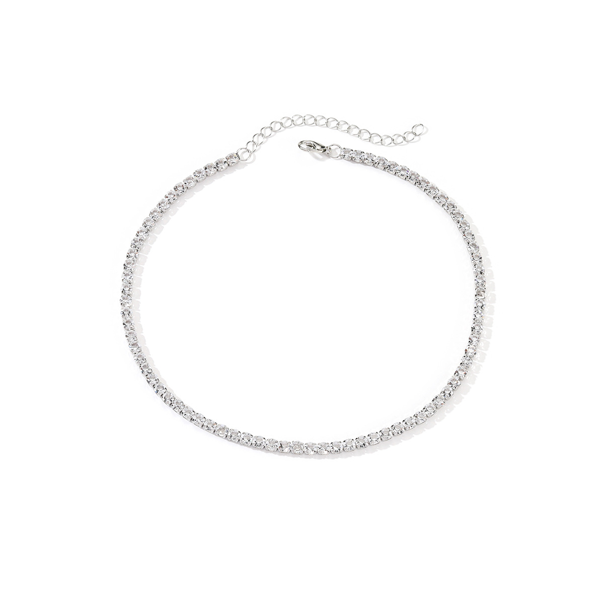 Transparent silver necklace
