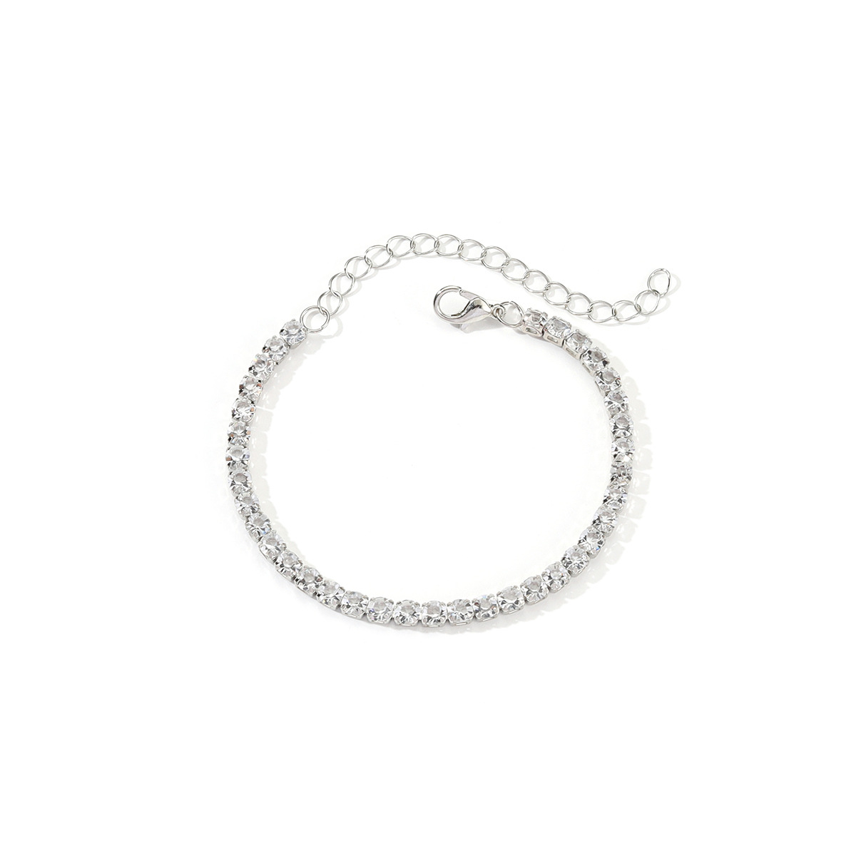 Transparent silver bracelet