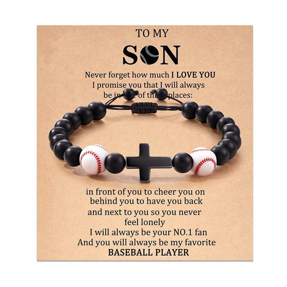 Baseball  TO MY SON and card
