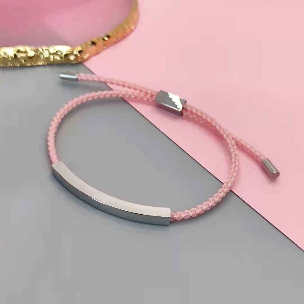 Steel   light pink rope