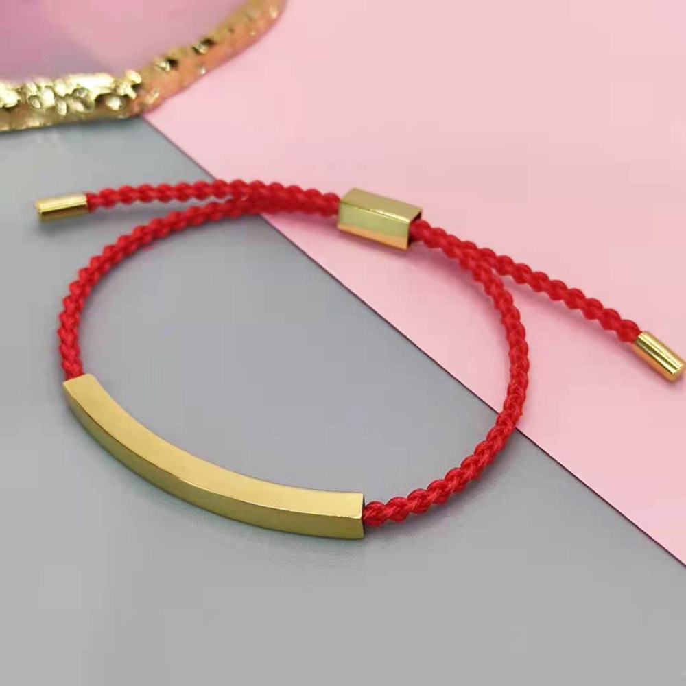 Gold   red rope