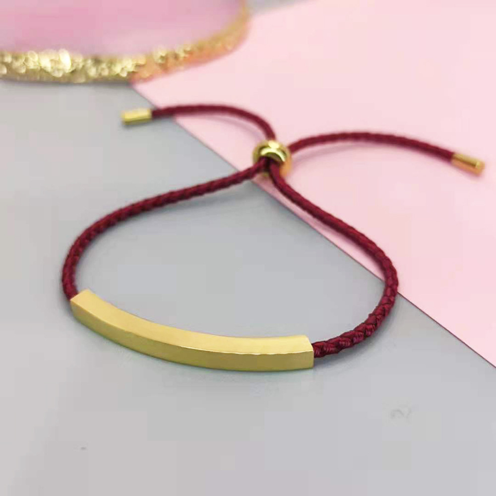 Gold   wine red rope
