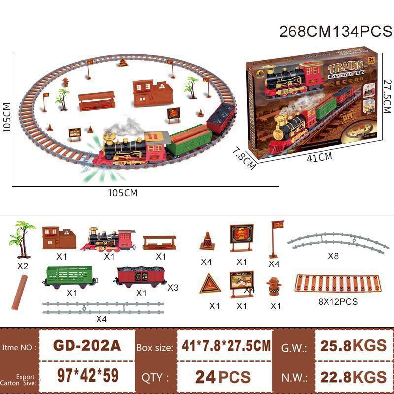 202A electric spray train tracks [134 pcs ]