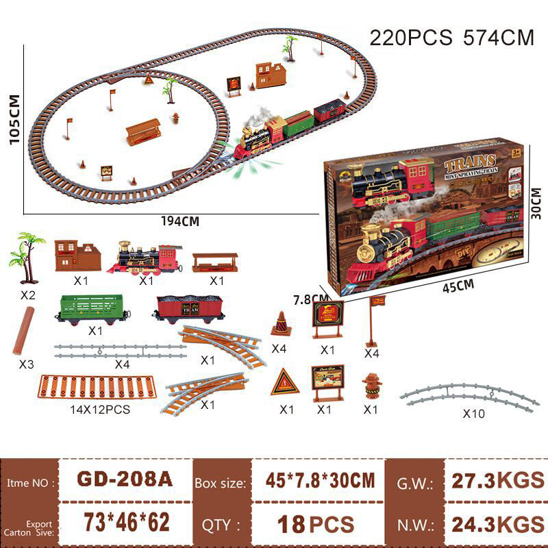 208A electric spray train tracks [220 pcs ]