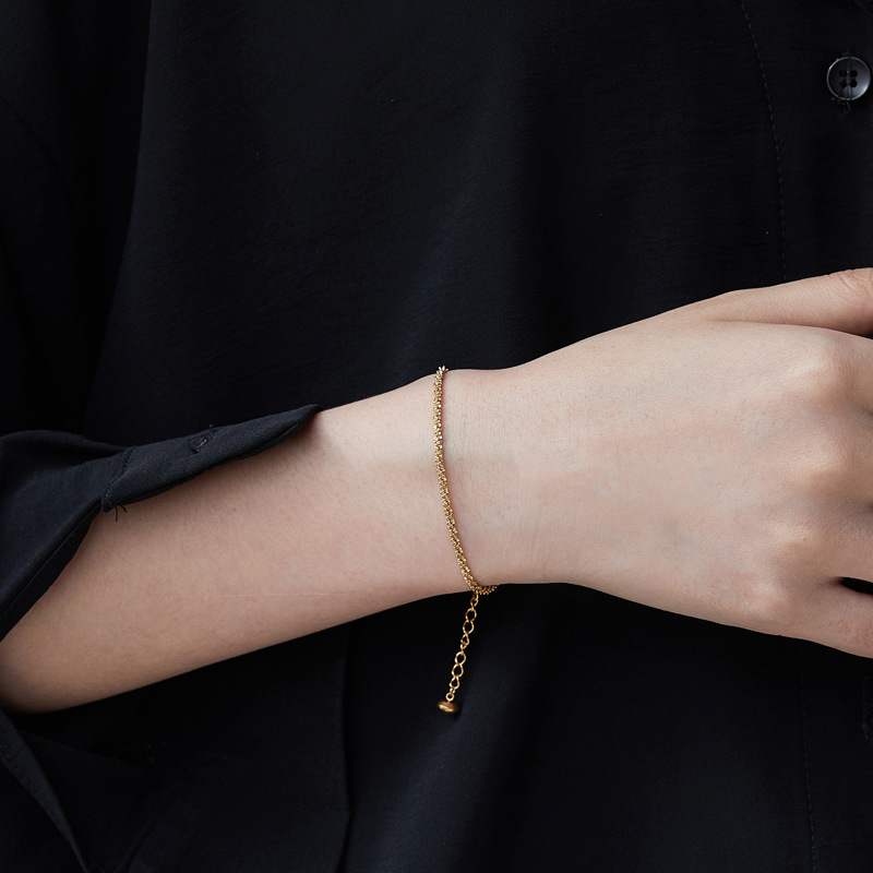Gold bracelet -15cm and 4cm
