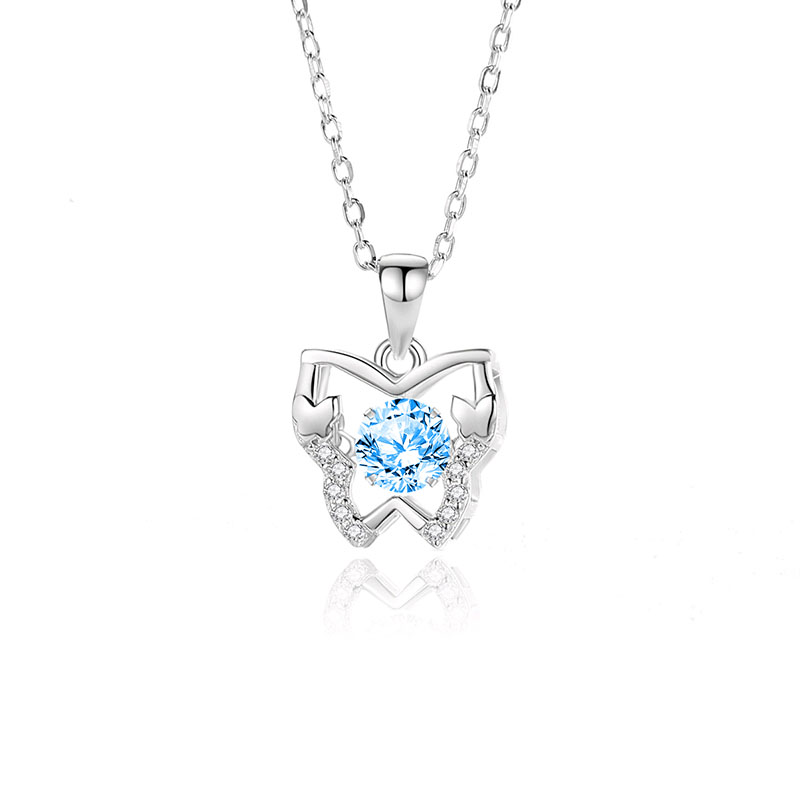 3:Zircon blue diamond white gold