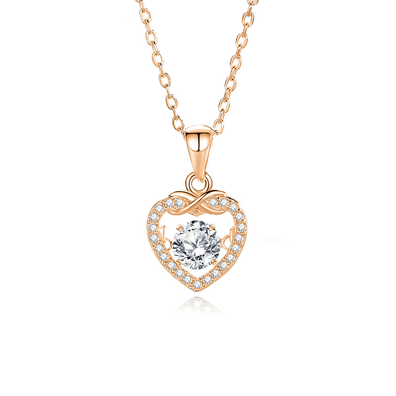 Zircon white diamond rose gold