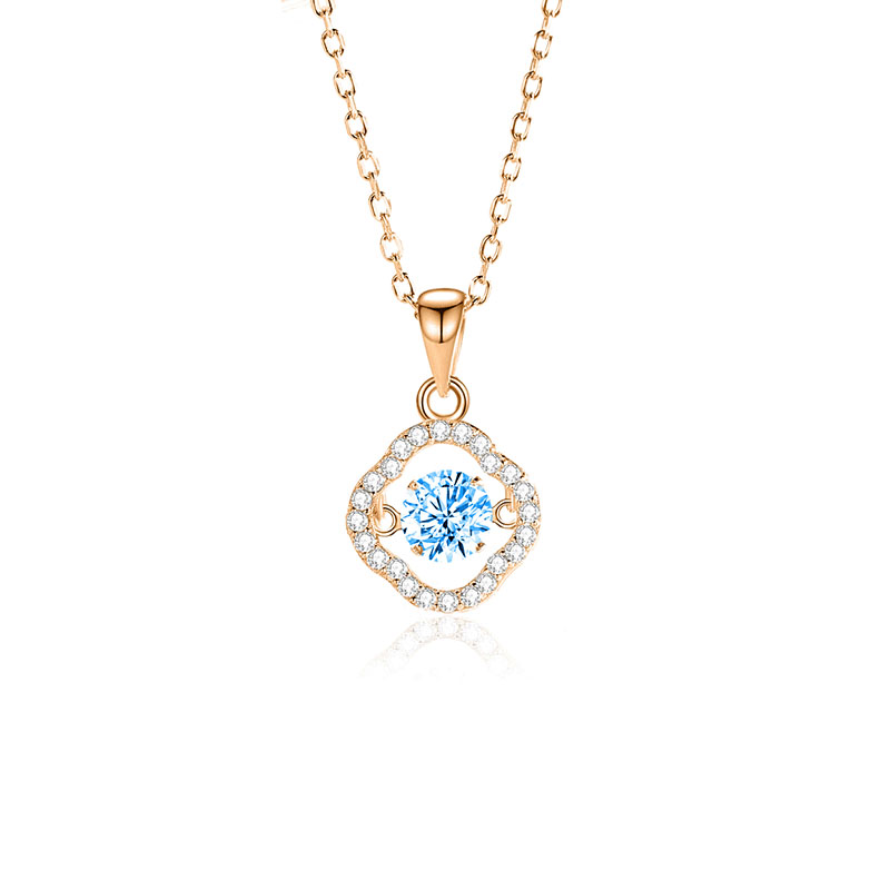 4:Zircon blue diamond rose gold