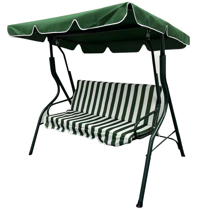 Striped swing bent leg green cushion