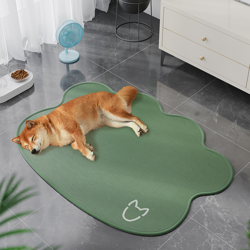 Simple dog head abnormity dark green-45x60cm