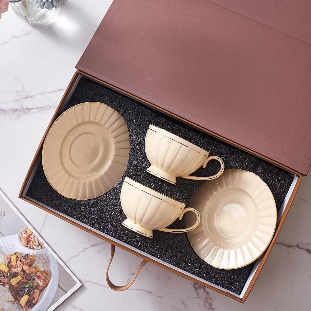 Pumpkin cup and saucer set gift box set