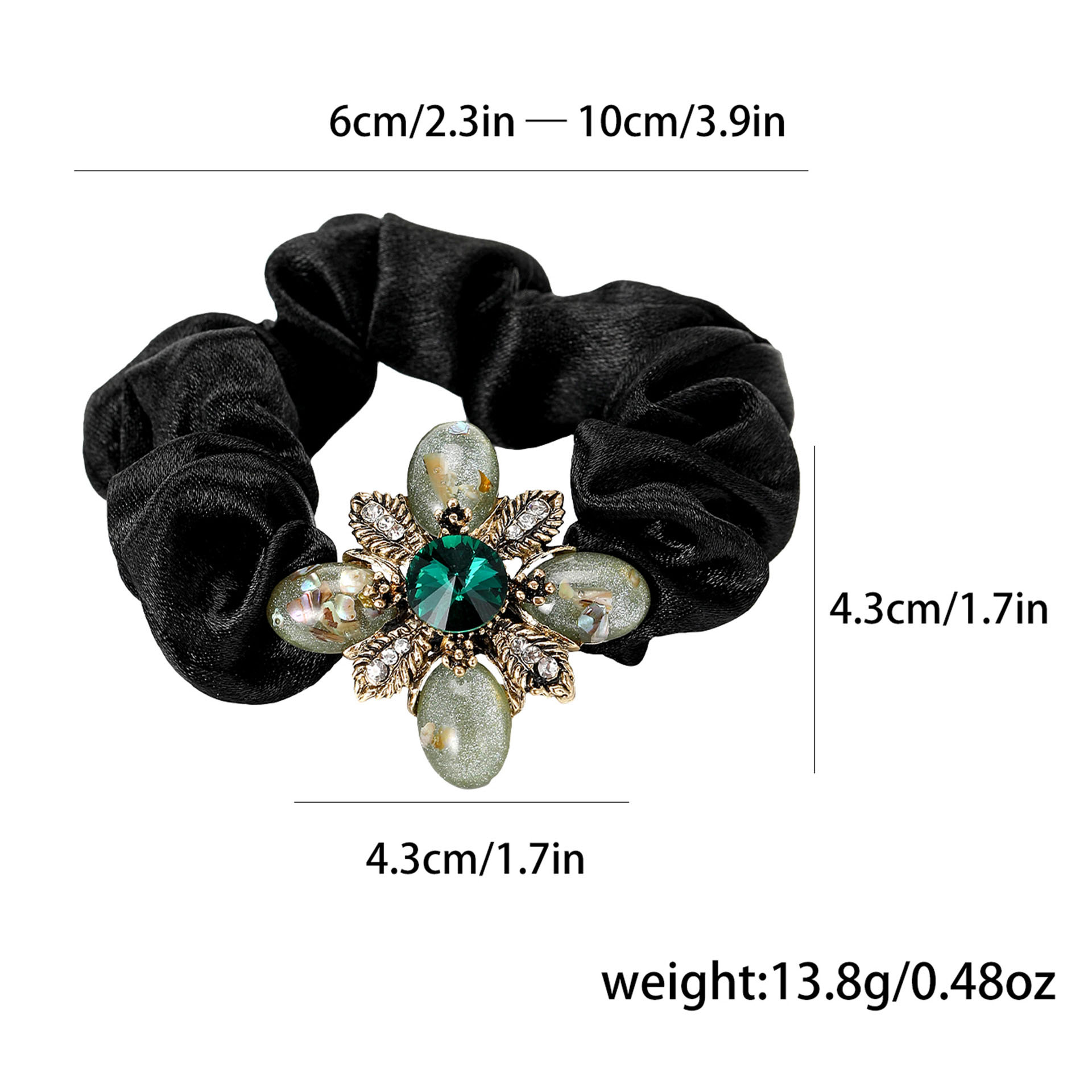 Green hair jewelry elastic