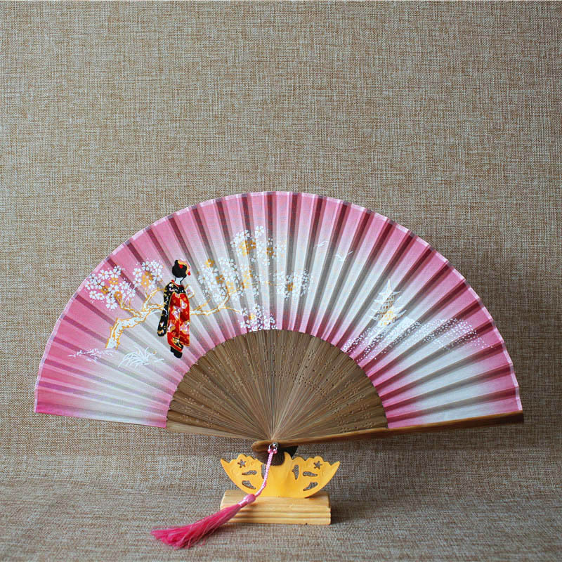 Hangzhou silk lady pink cherry blossom 21*38cm