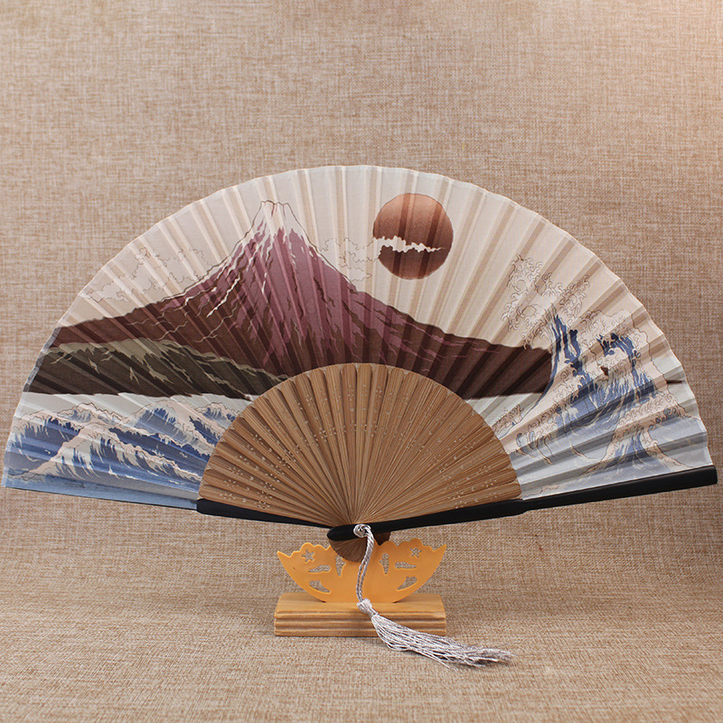 The beige silk fuji mountain sunrise 21*38cm