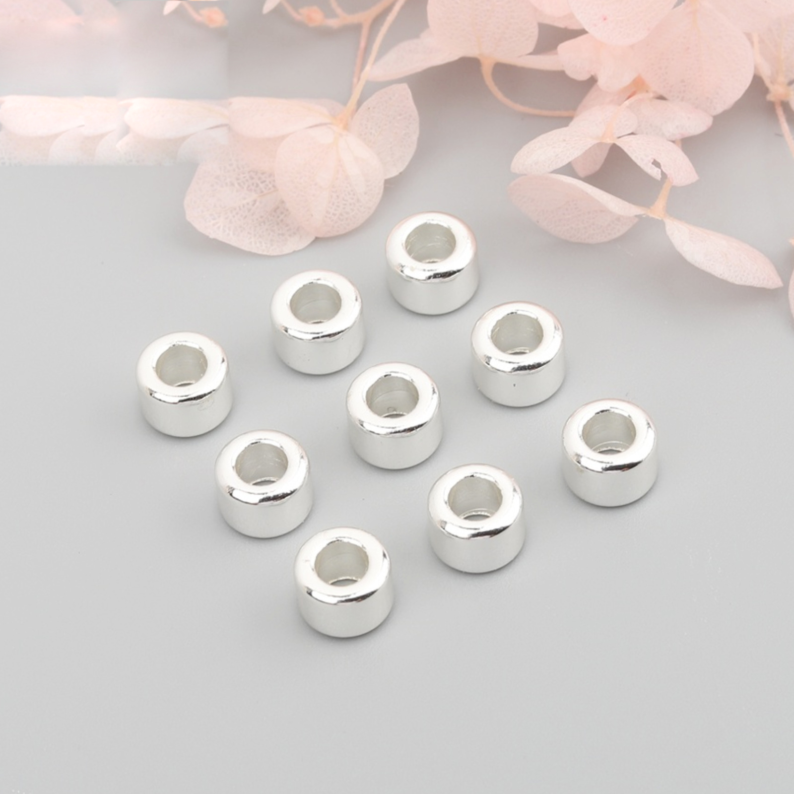 Silver/Color 4mm*6mm (hole 3.1mm)