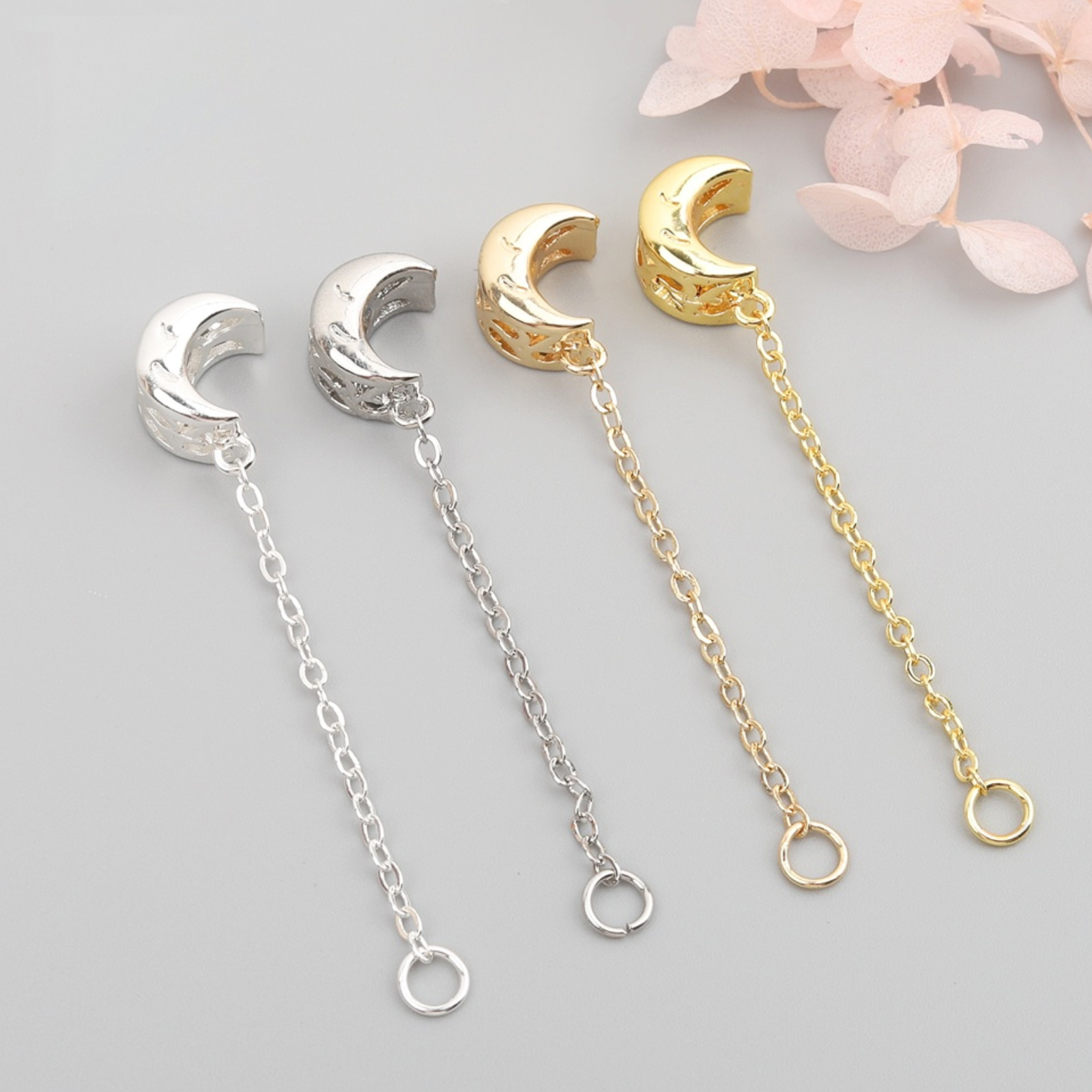 8:Moon chain, silver/color