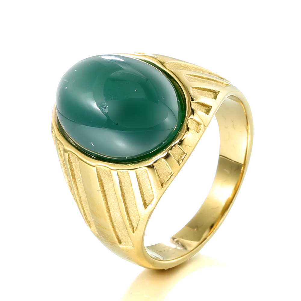 6:Emerald with gold background