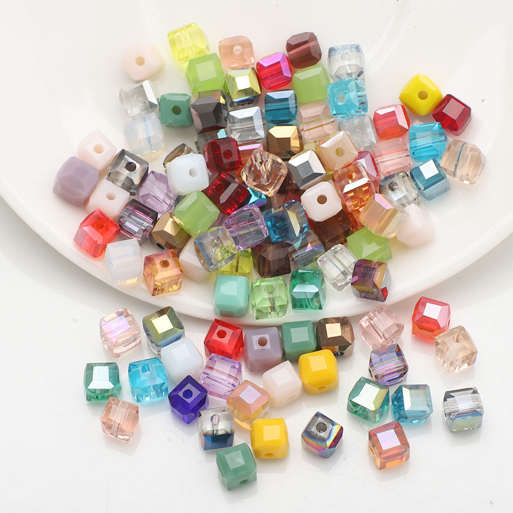 mixed colors 8MM square About 30 pcs/packet