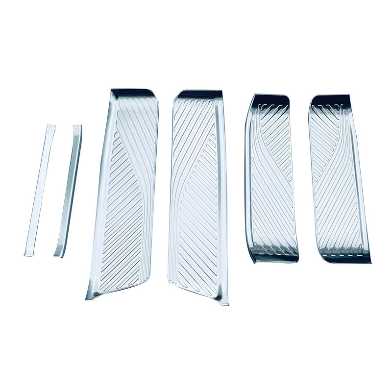 External threshold bar [silver brushed] 6-piece set