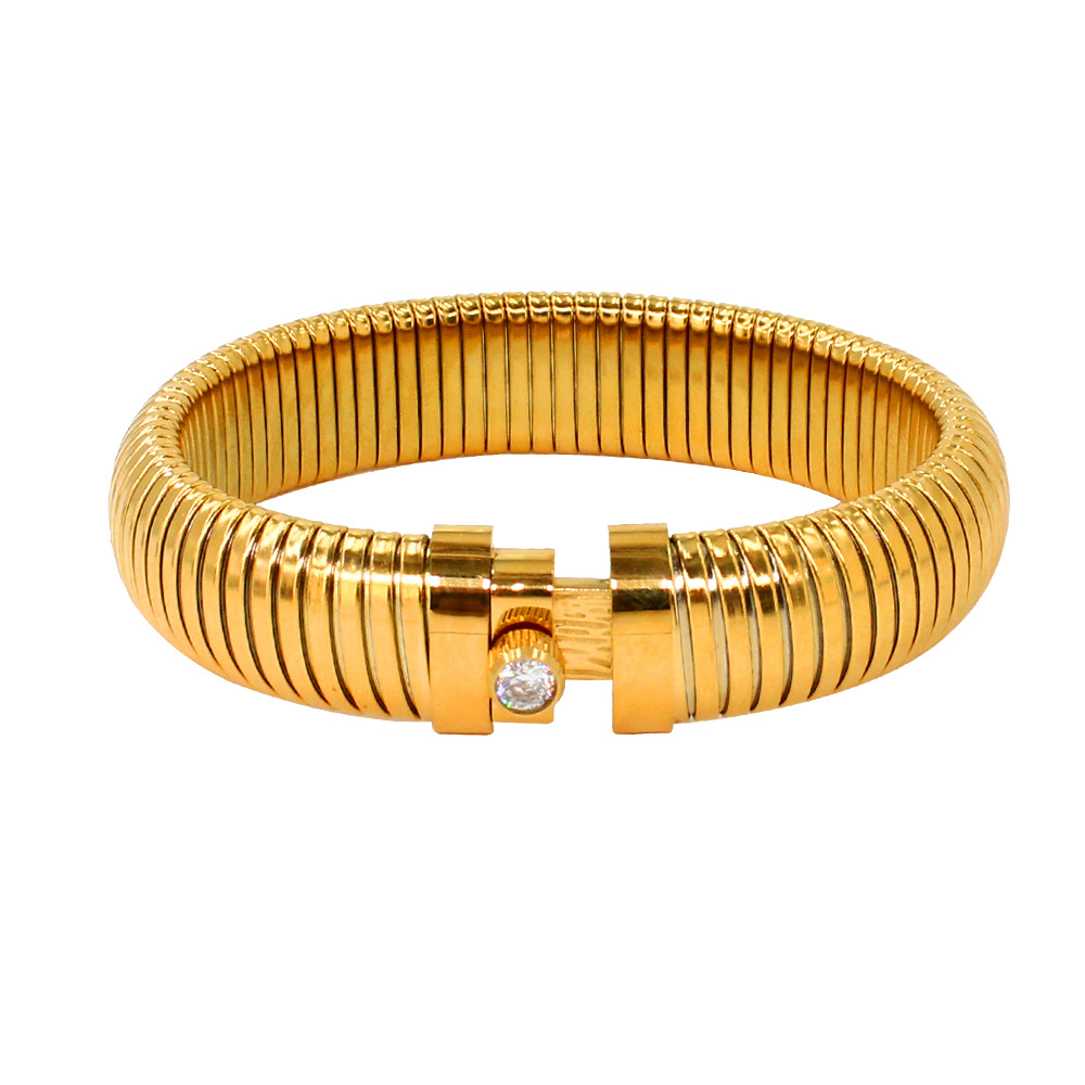 YS809 16mm smooth gold bracelet