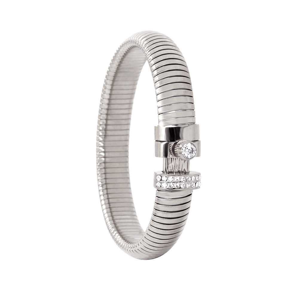 YS809 12mm bracelet with diamond steel color