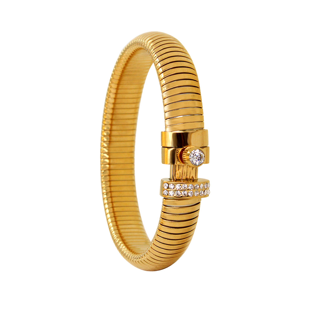 2:S809 12mm gold bracelet with diamond