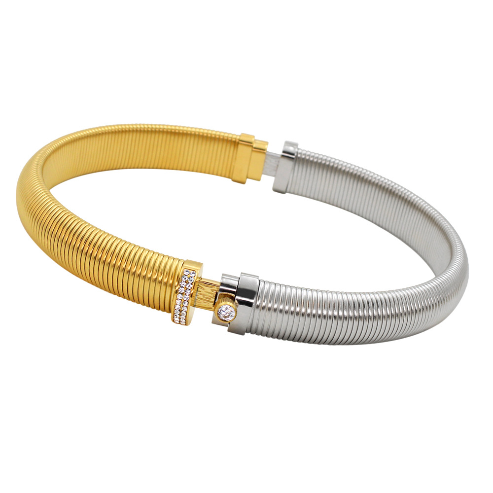 10:YS809 16mm gold collar with drill room