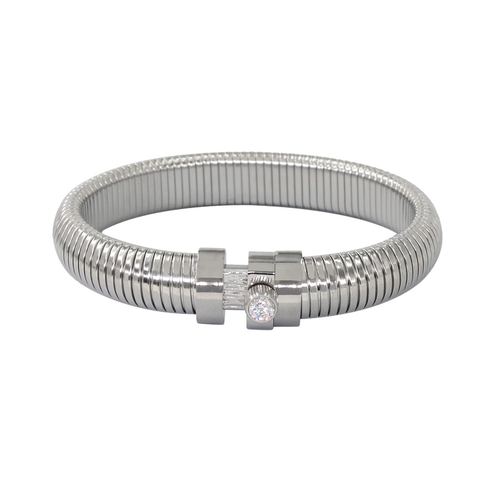 11:YS809 12mm smooth steel bracelet