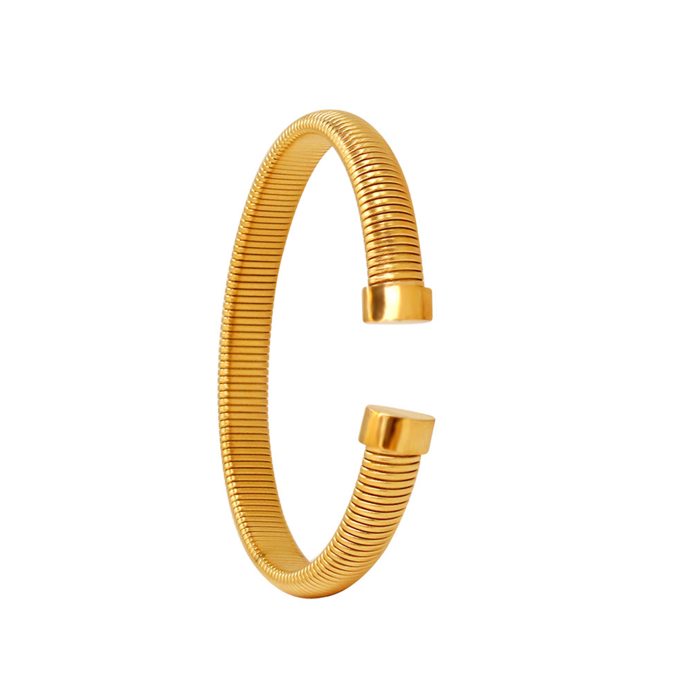YS848 8mm gold open bracelet
