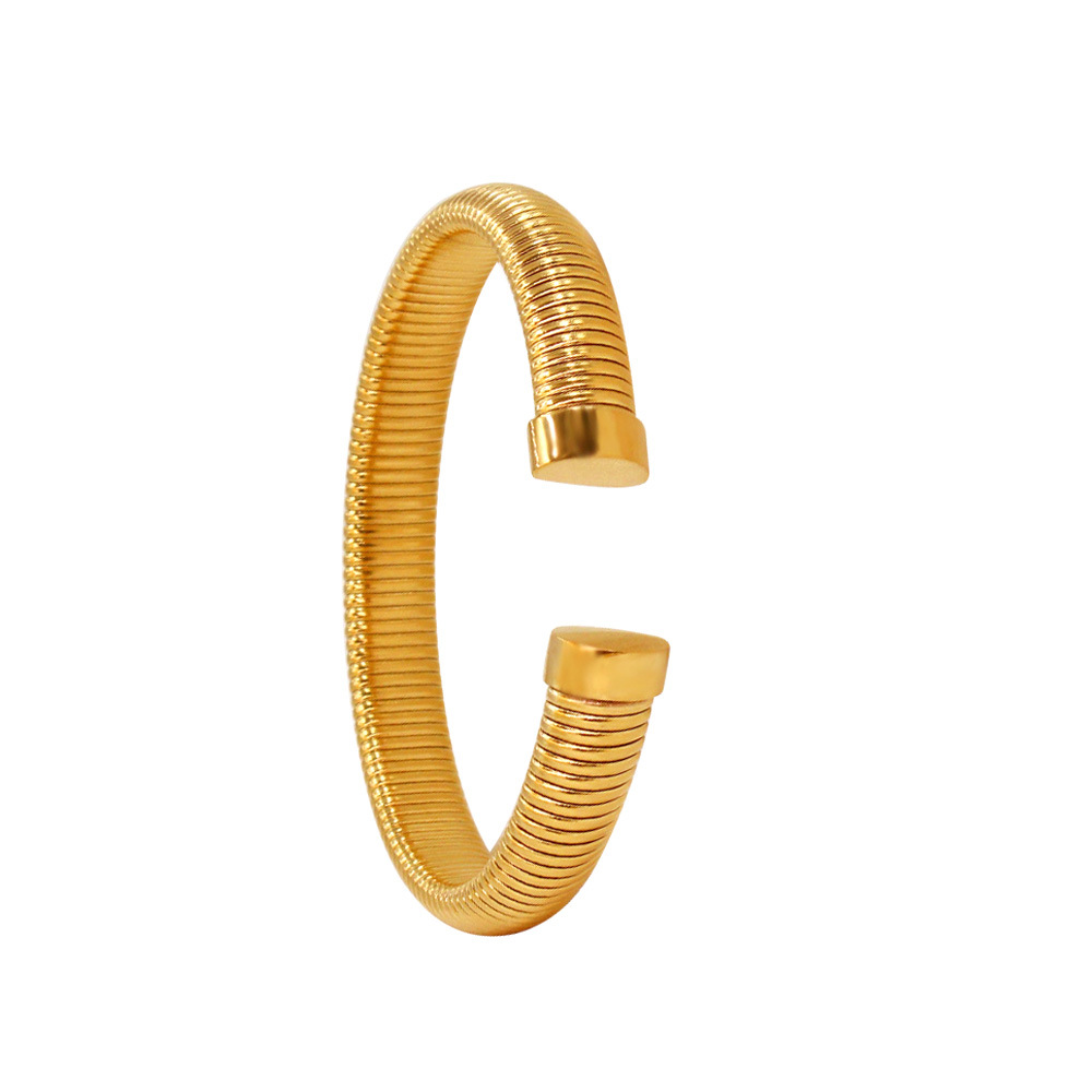 YS848 10mm gold open bracelet
